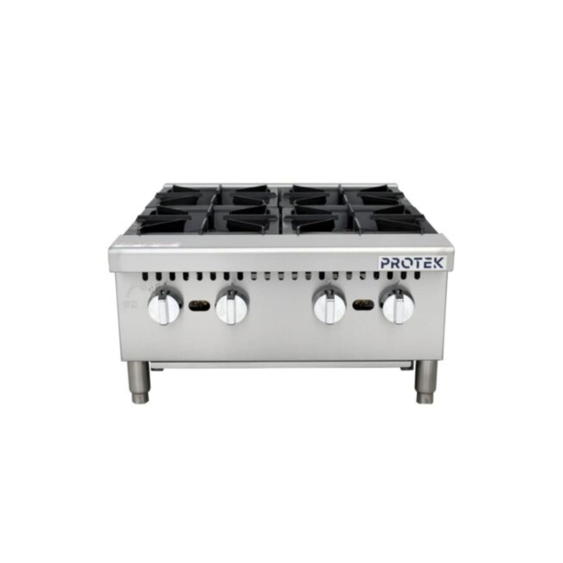 PARRILLA A GAS PROTEK DE MÁXIMA POTENCIA EN ACERO INOXIDABLE CON PARRILLAS DE HIERRO VACIADO MODELO PAP-4QG