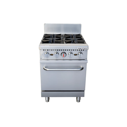 ESTUFA CON HORNO DE GRAN CAPACIDAD EN ACERO INOXIDABLE MODELO EHGP-4Q