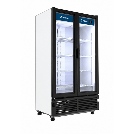 REFRIGERADOR VERTICAL DE 6 PARRILLAS CON CAPACIDAD DE 0.54 M³, 2 PUERTAS, LUZ LED MODELO VR-26