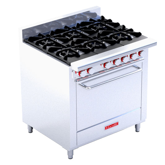 ESTUFA DE 6 QUEMADORES CON HORNO EC-6-HG DE PISO MГЃSTER