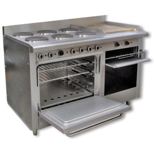 ESTUFA ELГ‰CTRICA DE 6 PLATOS CON GRATINADOR, PLANCHAS CON CONTROL DE TEMPERATURA INDEPENDIENTE C-6-H-GRILL-E MГЃSTER