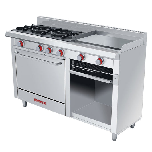 ESTUFA DE 3 QUEMADORES CON HORNO EC-3-H-GRILL DE PISO PETIT