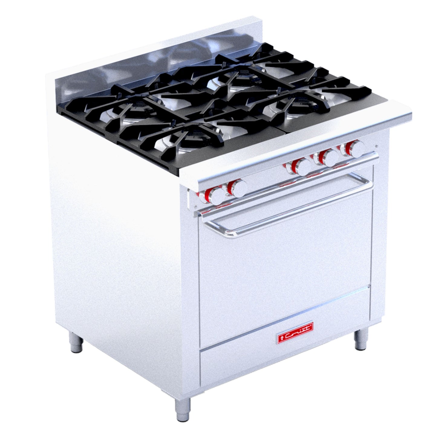 ESTUFA DE 4 QUEMADORES EXTRA GRANDES CON HORNO EC-4-HG DE PISO HD