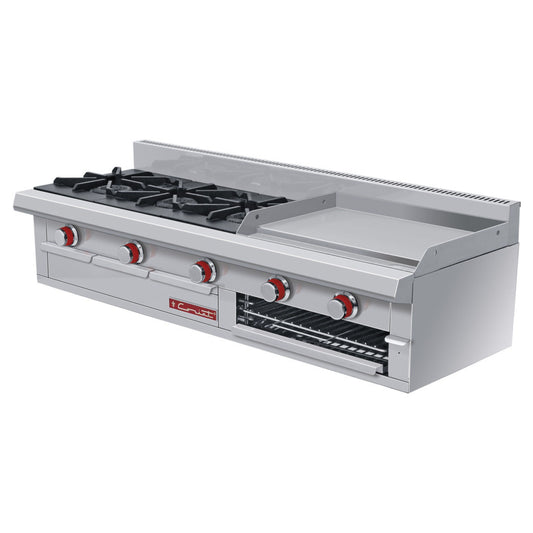 ESTUFA DE 3 QUEMADORES CON HORNO EC-3-GRILL DE MESA PETIT