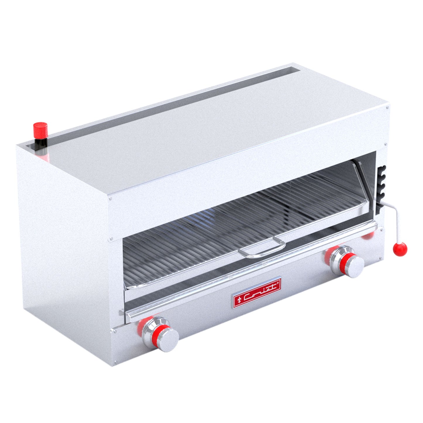 SALAMANDRA A GAS, 2 QUEMADORES INFRA-ROJO CON PALANCA 5 POSICIONES, CAPACIDAD DE 2 PLATILLOS DE 25 CM SC-31.5-G MASTER