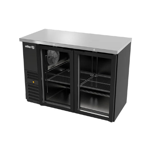 REFRIGERADOR CONTRABARRA 24-48 PIES³, PUERTA DE CRISTAL, ACERO INOXIDABLE MODELO ABBC-24-48-G HC