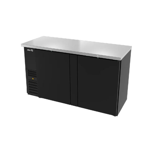 REFRIGERADOR CONTRABARRA 2 PUERTAS, 4 PARRILLAS, 390 BOTELLAS (12 OZ.) MODELO ABBC-24-60 HC