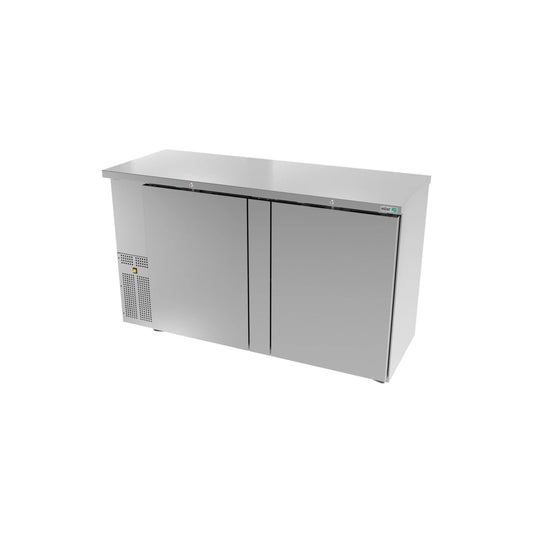 REFRIGERADOR CONTRABARRA 2 PUERTAS SÓLIDAS, 4 PARRILLAS, 390 BOTELLAS (12 OZ.) MODELO ABBC-24-60-S HC