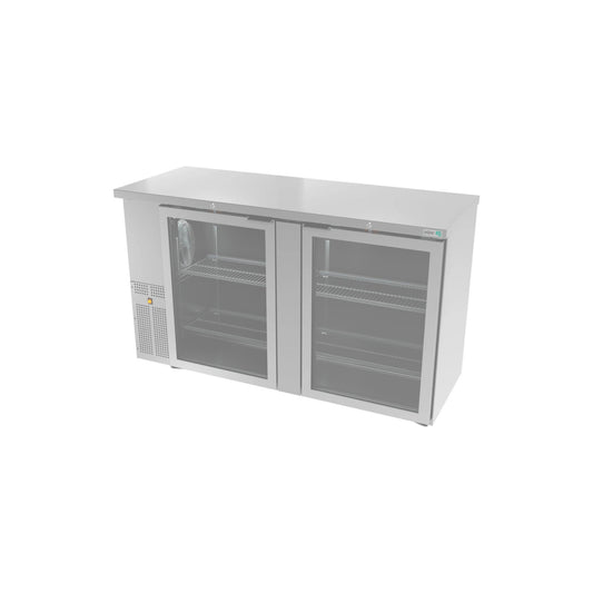 REFRIGERADOR CONTRABARRA 24-60 PIES³, PUERTA DE CRISTAL, ACERO INOXIDABLE MODELO ABBC-24-60-SG HC