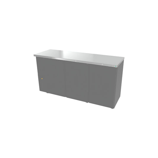 REFRIGERADOR CONTRABARRA 3 PUERTAS, 6 PARRILLAS, 540 BOTELLAS (12 OZ.) MODELO ABBC-24-72 HC