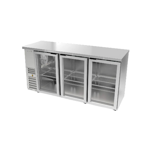 REFRIGERADOR CONTRABARRA 24-72 PIES³, PUERTA DE CRISTAL, ACERO INOXIDABLE MODELO ABBC-24-72-SG HC