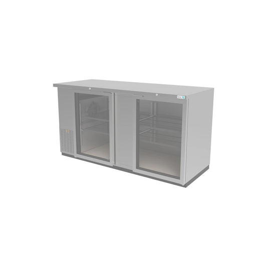 REFRIGERADOR CONTRABARRA 2 PUERTAS SÓLIDAS, 4 PARRILLAS, 800 BOTELLAS (12 OZ.) MODELO ABBC-68-S HC