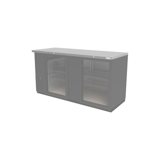REFRIGERADOR CONTRABARRA 2 PUERTAS DE CRISTAL MODELO ABBC-68G HC