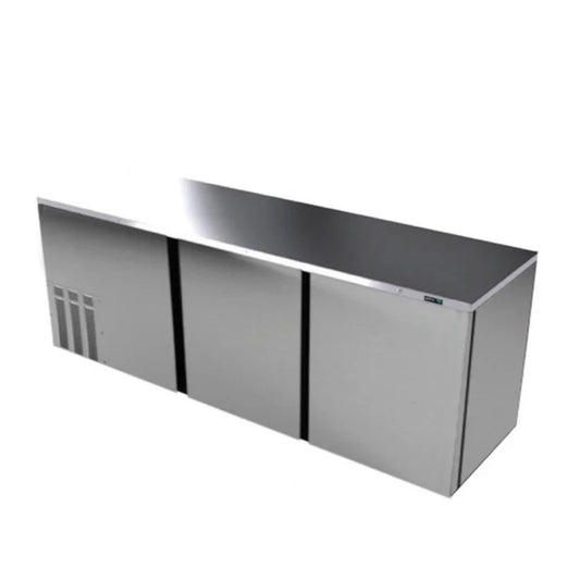 REFRIGERADOR CONTRABARRA 3 PUERTAS SÓLIDAS, 6 PARRILLAS, 1200 BOTELLAS (12 OZ.) MODELO ABBC-94-S HC