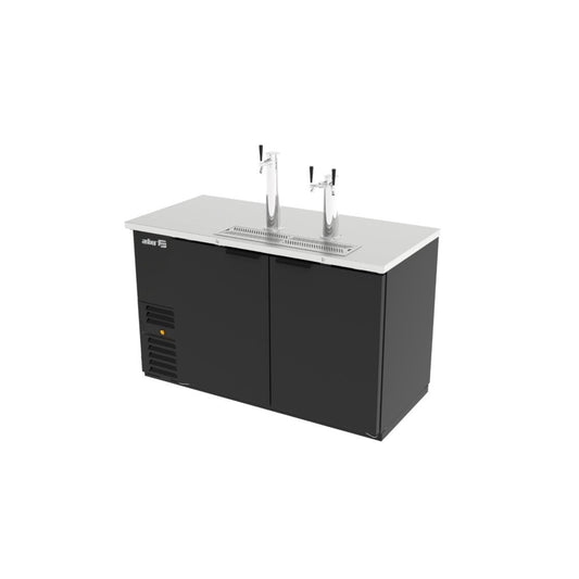 DISPENSADOR DE CERVEZA 2 PUERTAS, 2 BARRILES 1/2, 2 TORRES, 3 GRIFOS MODELO ADDC-58 HC