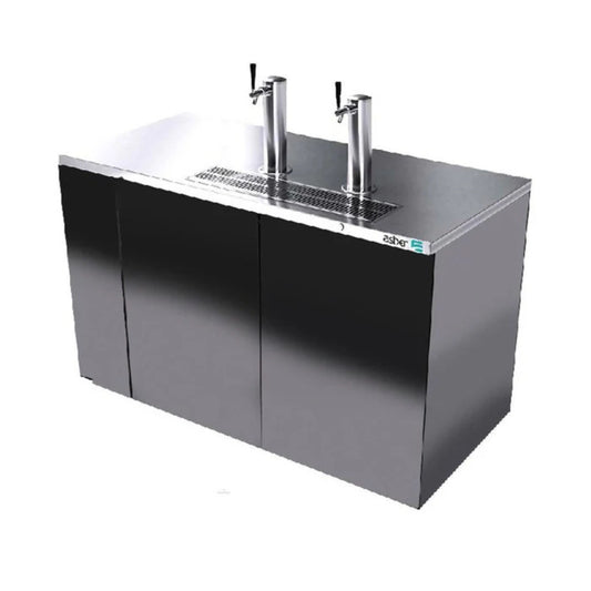 DISPENSADOR DE CERVEZA REFRIGERADO 2 BARRILES 2 TORRES 3 GRIFOS MODELO ADDC-58-S HC