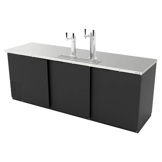 DISPENSADOR DE CERVEZA 3 PUERTAS, 5 BARRILES 1/2, 2 TORRES, 4 GRIFOS MODELO ADDC-94 HC