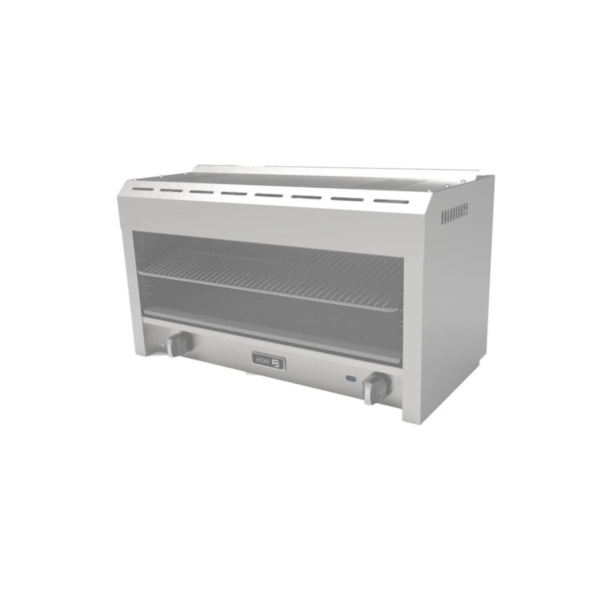 CHEESE MELTER ASBER 2 QUEMADORES, 40 BTU TOTAL, 914 X 476 X 530 MM GAS NATURAL MODELO AECM-36