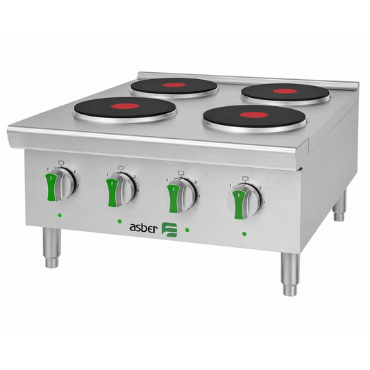 PARRILLA ELECTRICA CON 4 PLACAS REDONDAS AEHP E 4 24 EM
