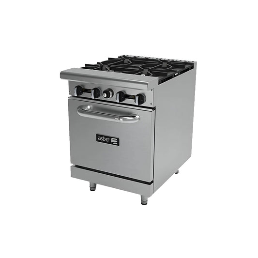 ESTUFA ASBER 1 HORNO 4 QUEMADORES, 24" PARRILLA, 150 BTU TOTAL, 610 X 823 X 902 MM GAS NATURAL MODELO AER-4-24