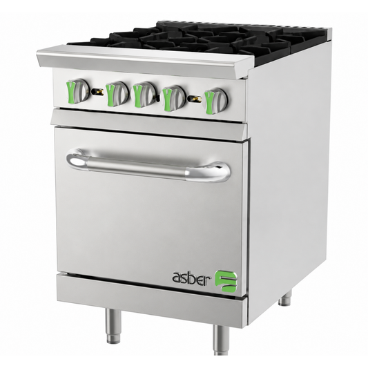 ESTUFA A GAS DE 4 FUEGOS ABIERTOS CON HORNO AER 4 24 EM NG
