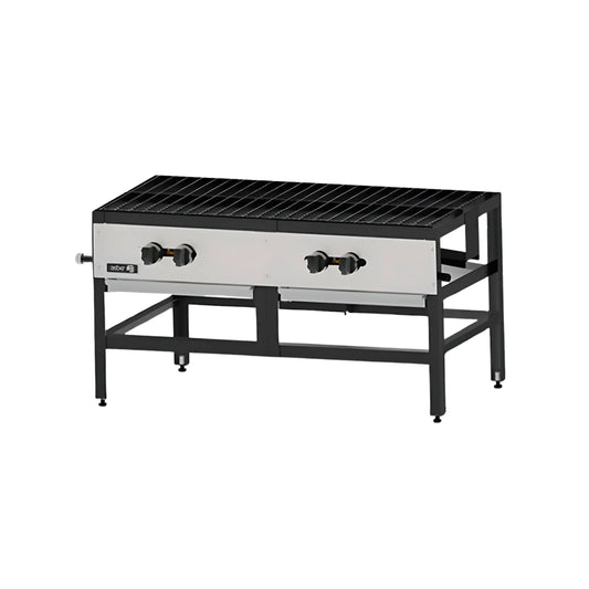 FOGON 2 SECCIONES A GAS LAMINA ACERO NEGRO ASBER AESP-2-4-B-E GAS NATURAL+ MODELO AESP-2-4-B-E