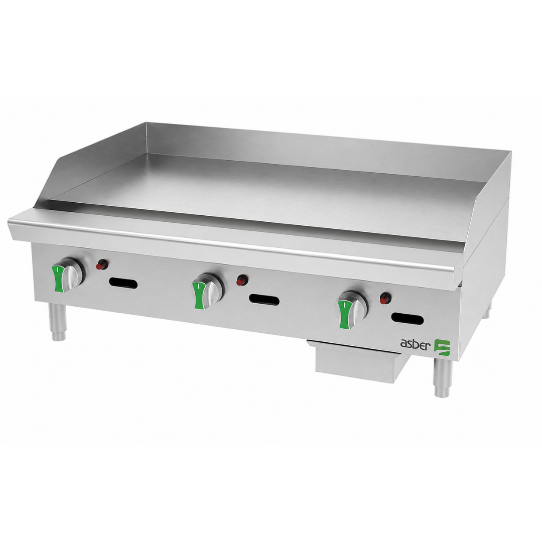 PLANCHA TERMOSTATICA A GAS CON PLACA AETG 36 EM NG
