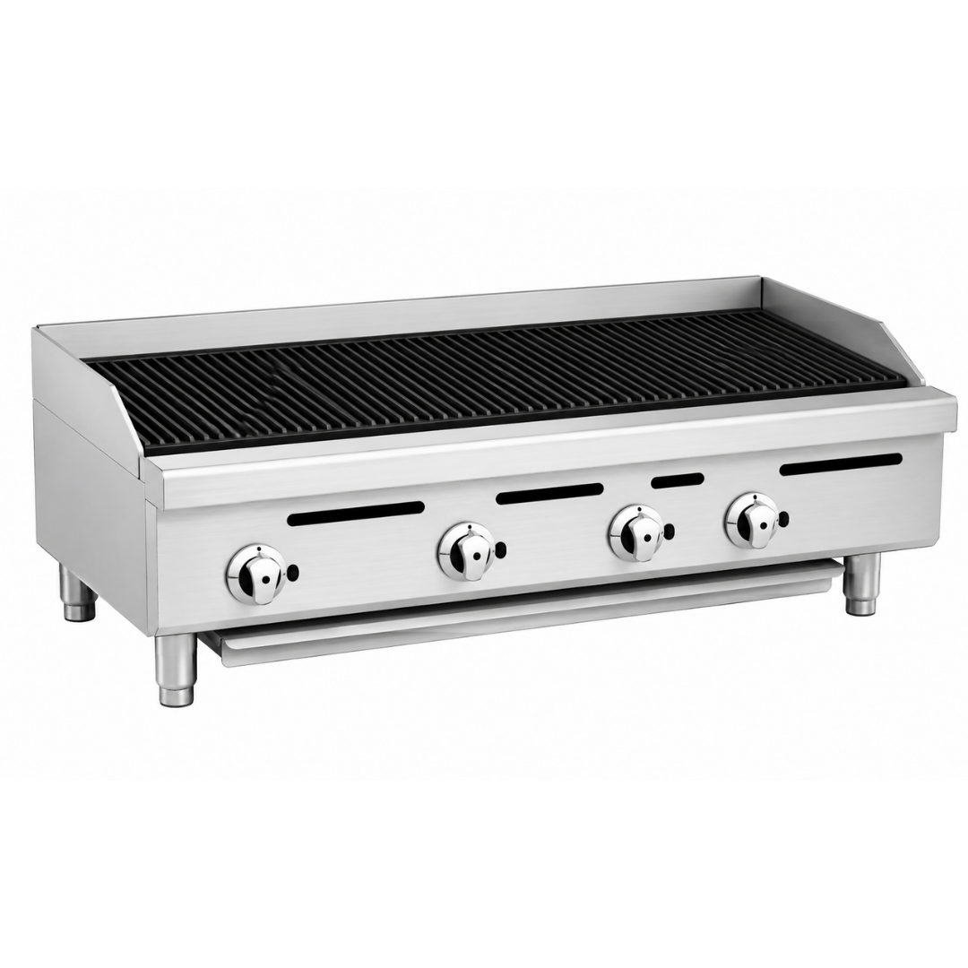 ASADOR RADIANTE A GAS 4 QUEMADORES AG-4R-GPAS-04-00