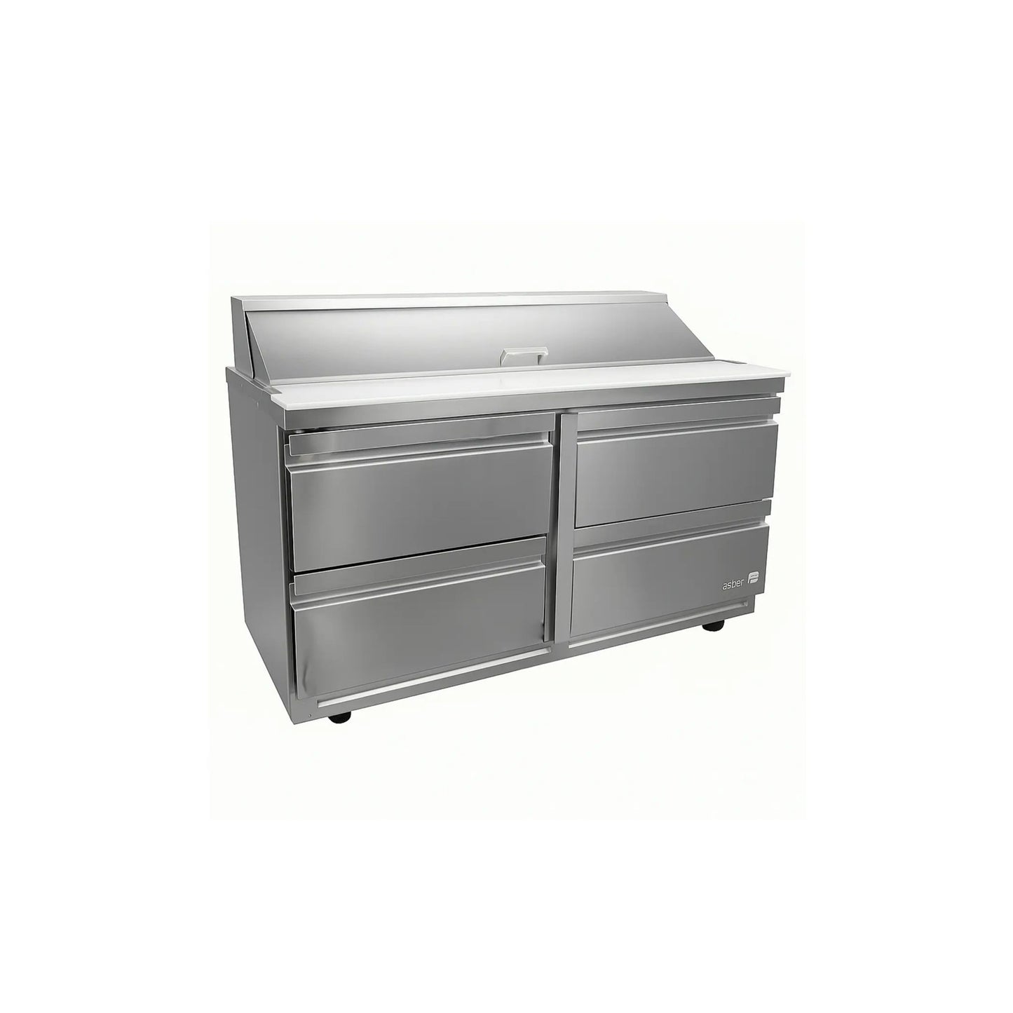 MESA REFRIGERADA 0 PUERTAS, 4 CAJONES, 16.7 FT³, 18 INSERTOS MODELO APTM-48-18-D4 P HC