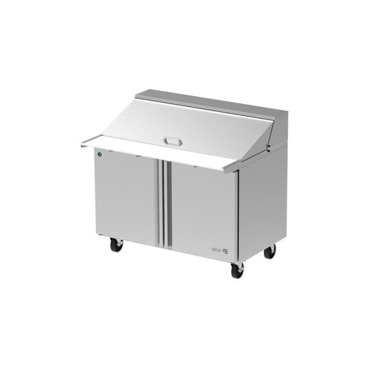 MESA REFRIGERADA 2 PUERTAS, 2 PARRILLAS, 16.7 FT³, 18 INSERTOS MODELO APTM-48-18 P HC
