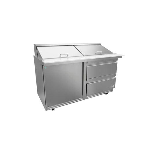 MESA REFRIGERADA 1 PUERTA, 2 CAJONES, 20.6 FT³, 24 INSERTOS MODELO APTM-60-24-D2 P HC