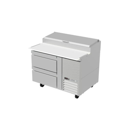 MESA REFRIGERADA 1 PUERTA, 2 CAJONES, 11.6 FT³, 6 INSERTOS MODELO APTP-46-D2 P HC