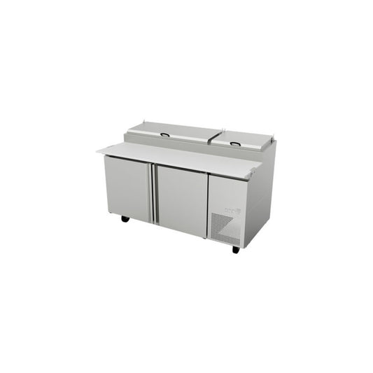 MESA REFRIGERADA 2 PUERTAS, 4 PARRILLAS, 20.8 FT³, 9 INSERTOS MODELO APTP-67 P HC