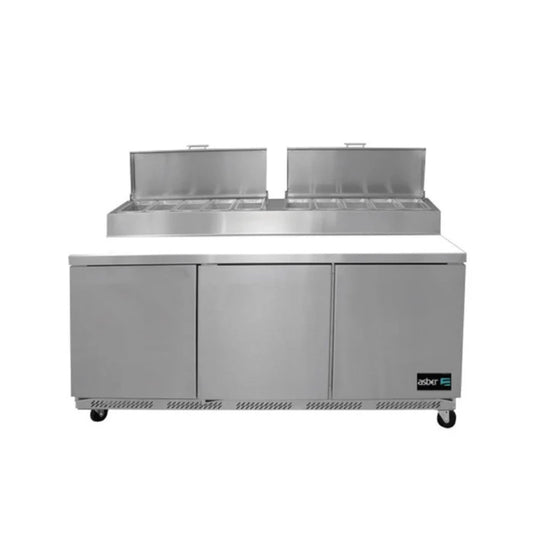 MESA REFRIGERADA 3 PUERTAS, 20.6 FT³, 10 INSERTOS MODELO APTP-72 HC