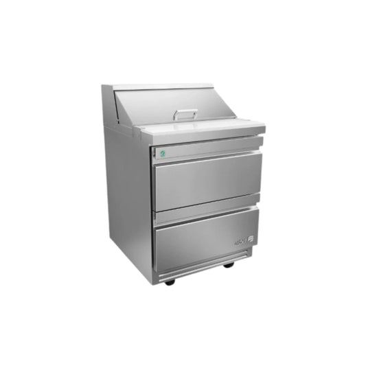 MESA REFRIGERADA 0 PUERTAS, 2 CAJONES, 9.5 FT³, 2 + 6 INSERTOS MODELO APTS-27-8-D2 P HC