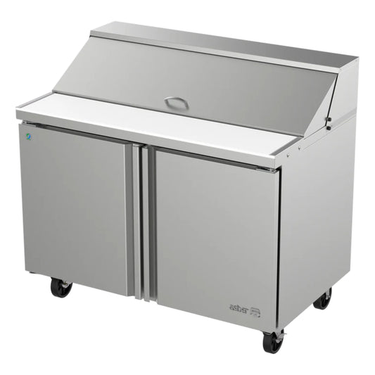 MESA REFRIGERADA 2 PUERTAS, 2 PARRILLAS, 13.3 FT³, 12 INSERTOS MODELO APTS-48-12 HC