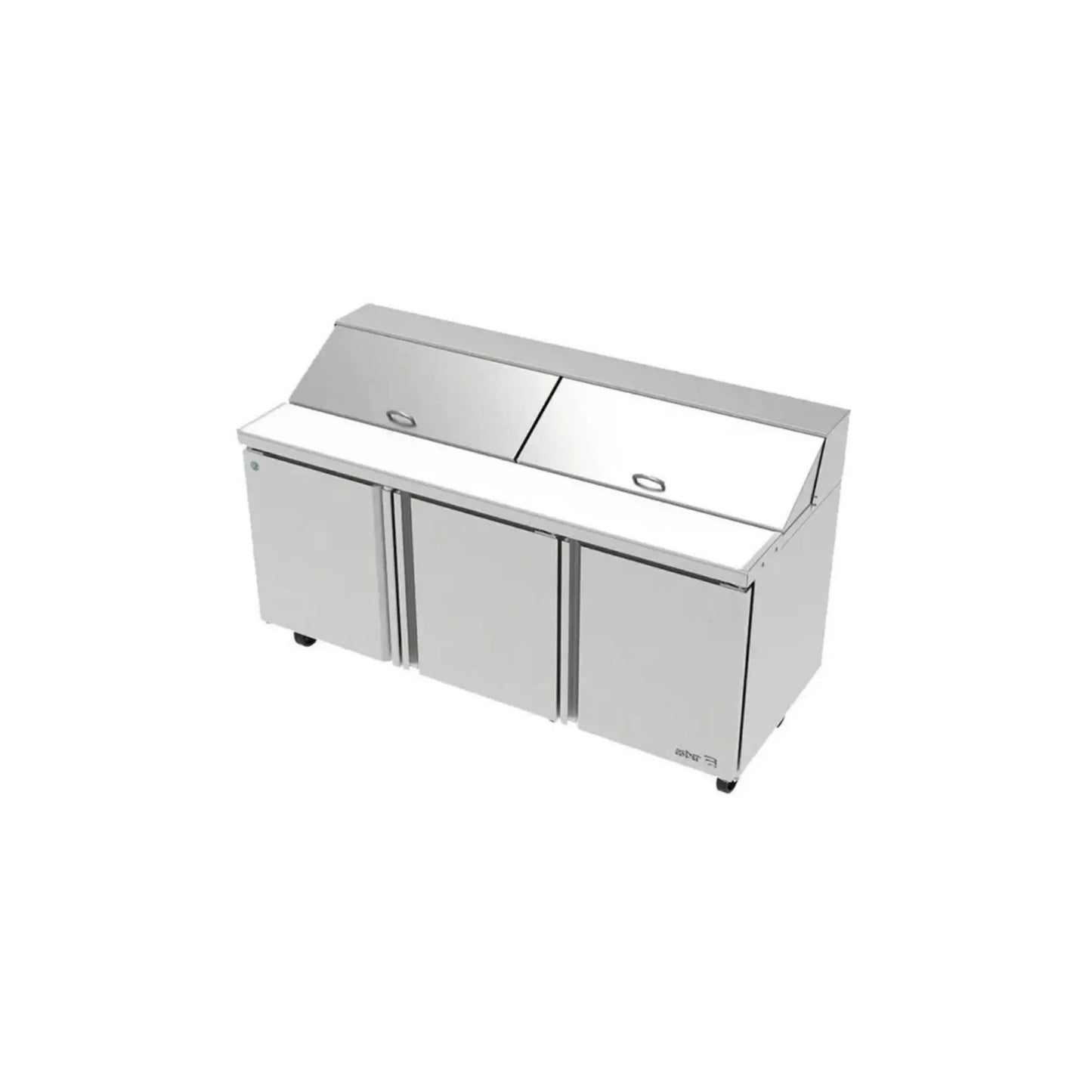 MESA REFRIGERADA 2 PUERTAS, 2 CAJONES, 25.4 FT³, 18 INSERTOS MODELO APTS-72-18-D2 P HC
