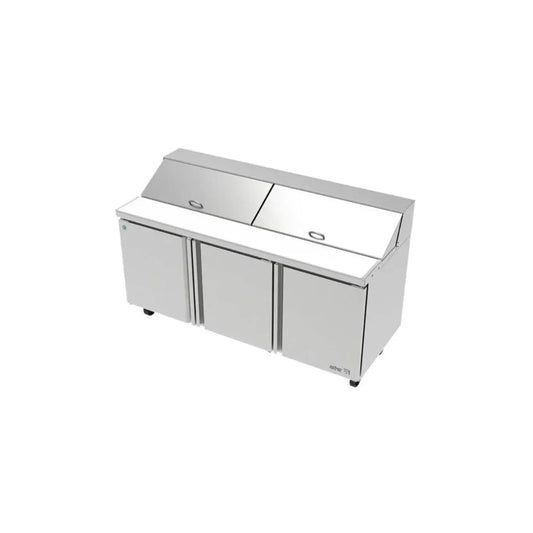 MESA REFRIGERADA 2 PUERTAS, 2 CAJONES, 25.4 FT³, 18 INSERTOS MODELO APTS-72-18-D2 P HC