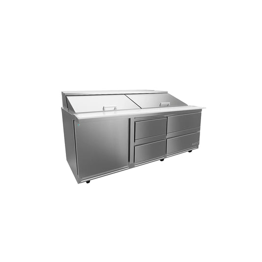 MESA REFRIGERADA 1 PUERTA, 4 CAJONES, 25.4 FT³, 18 INSERTOS MODELO APTS-72-18-D4 P HC