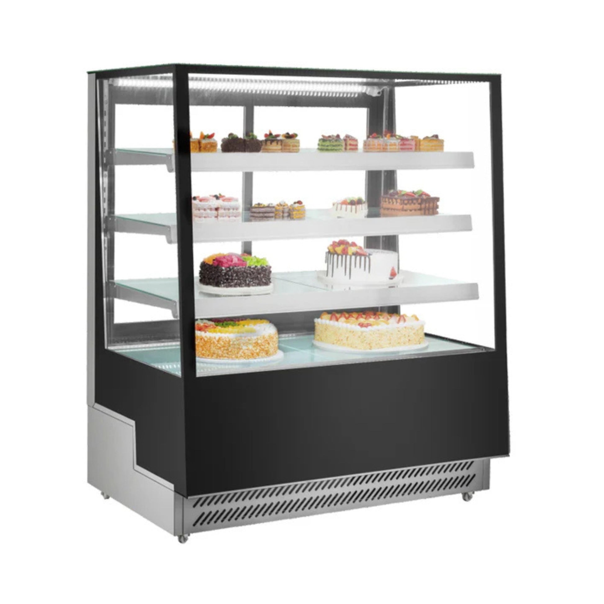 VITRINA REFRIGERADA DE PISO CON CRISTAL RECTO 120 CMS