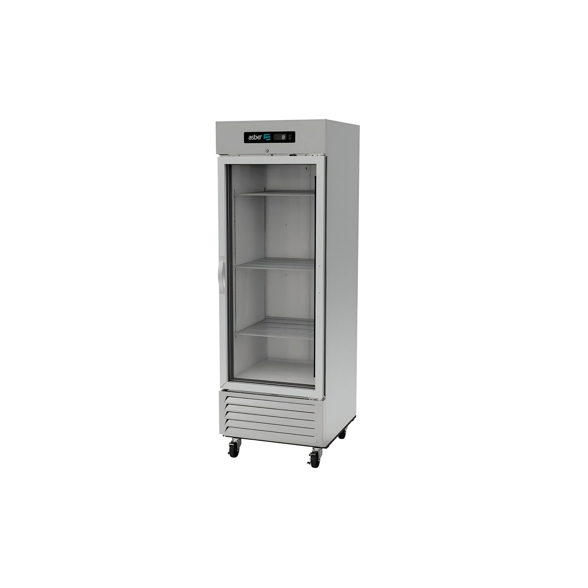 REFRIGERADOR VERTICAL 1 PUERTA DE CRISTAL, 23 PIES³, ILUMINACIÓN LED MODELO ARR-23-G-H HC