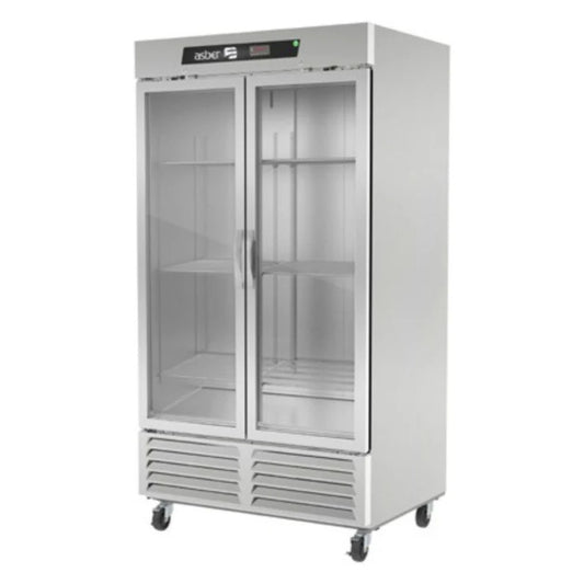 REFRIGERADOR VERTICAL 2 PUERTAS, 37 PIES³, ACERO INOXIDABLE MODELO ARR-37 HC