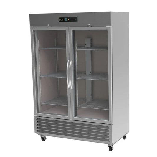 REFRIGERADOR VERTICAL 2 PUERTAS DE CRISTAL, 49 PIES³, ILUMINACIÓN LED MODELO ARR-49-G-H HC