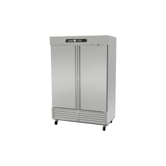 REFRIGERADOR VERTICAL 2 PUERTAS, 49 PIES³, ACERO INOXIDABLE MODELO ARR-49-H HC