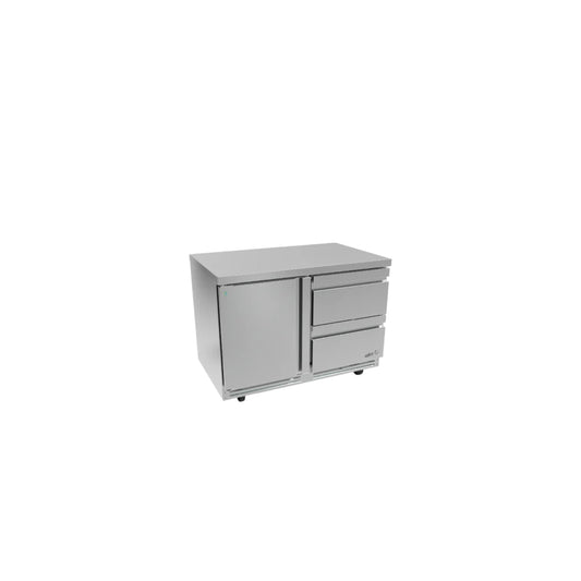 MESA PARA REFRIGERACIÓN, 48 PIES³, 2 PUERTAS, 2 PARRILLAS, ACERO INOXIDABLE MODELO AUTR-48-D2 P HC