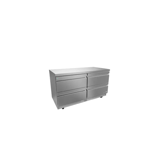 MESA PARA REFRIGERACIÓN, 60 PIES³, 4 PUERTAS, 2 PARRILLAS, ACERO INOXIDABLE MODELO AUTR-60-D4 P HC