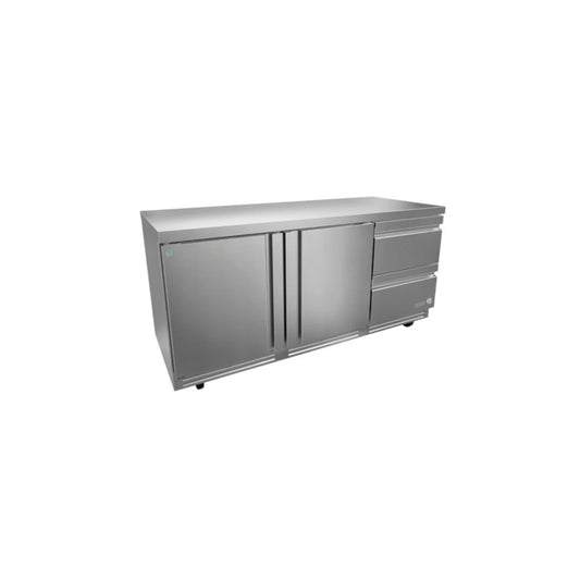 MESA PARA REFRIGERACIÓN, 72 PIES³, 2 PUERTAS, 2 PARRILLAS, ACERO INOXIDABLE MODELO AUTR-72-D2 P HC