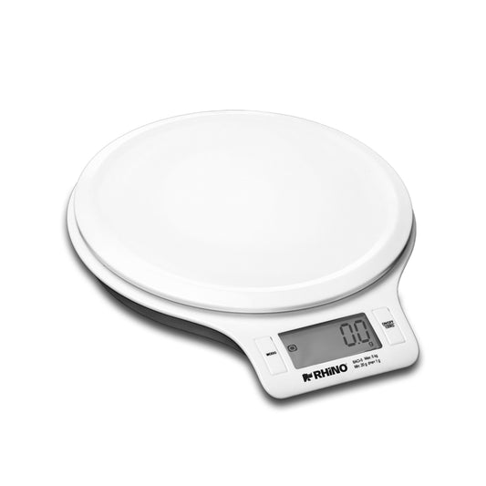 BÁSCULA DE COCINA 5KG / 1G, CÁLCULO DE VOLUMEN, PESA EN G, LB Y OZ, PLATO PLÁSTICO 17CM MODELO BACI-5