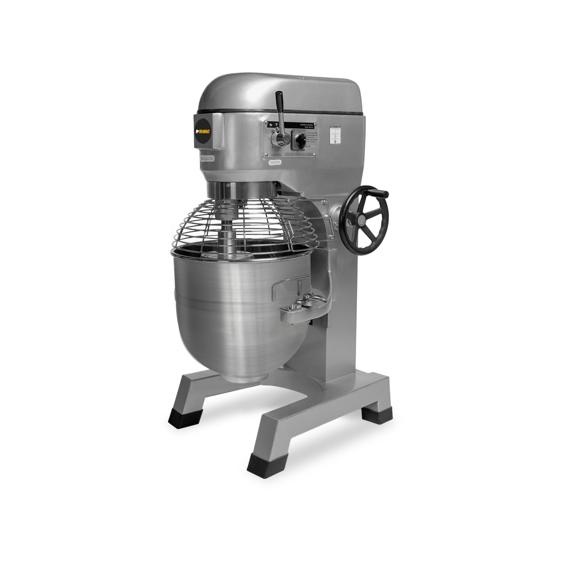 BATIDORA PLANETARIA 60L, 2,000W, 3 VELOCIDADES, INCLUYE PALETA, GLOBO Y GANCHO, TAZÓN ACERO INOXIDABLE CON REJA PROTECTORA MODELO BATI-60