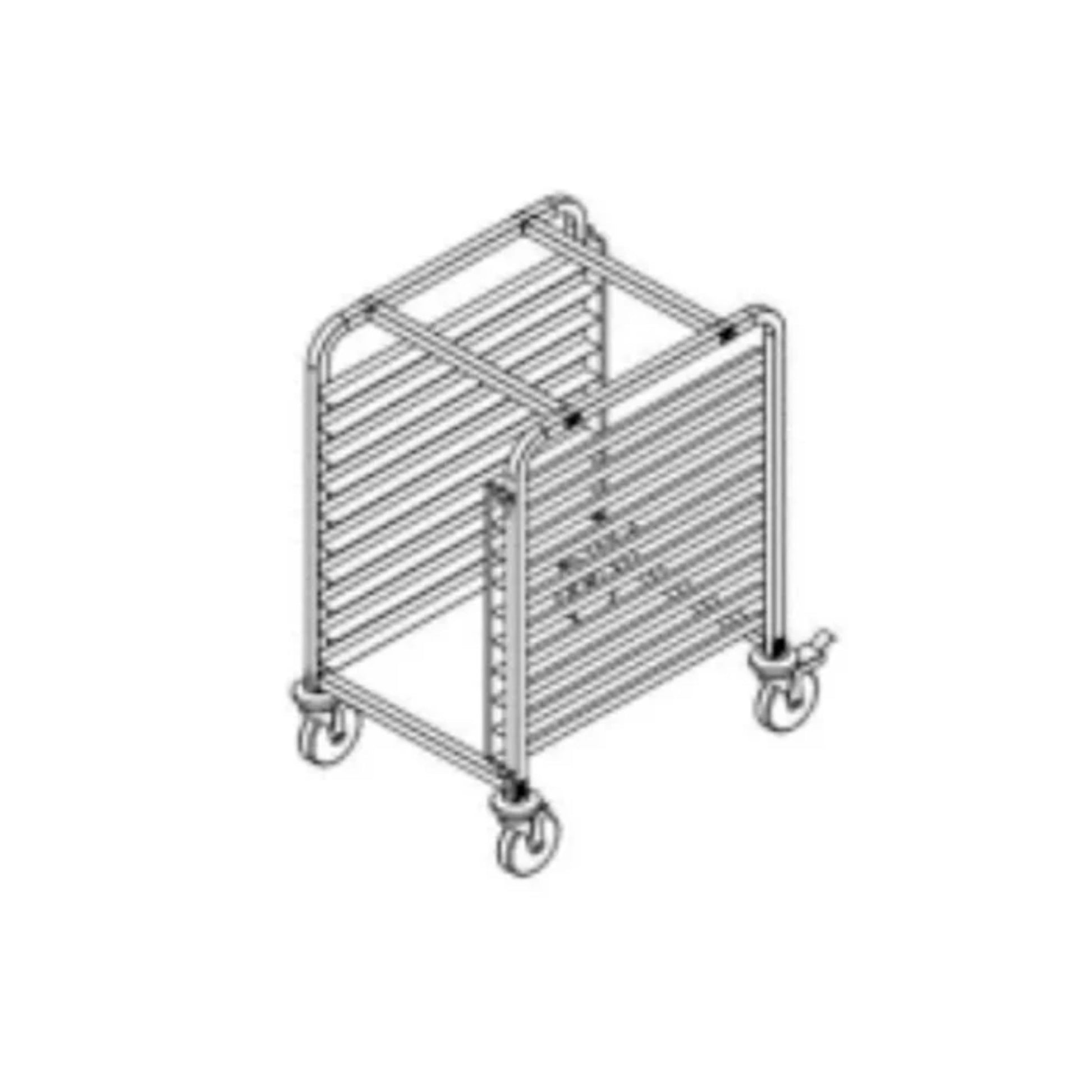 CARRO PORTA CHAROLAS SENCILLO (ESPIGUERO)